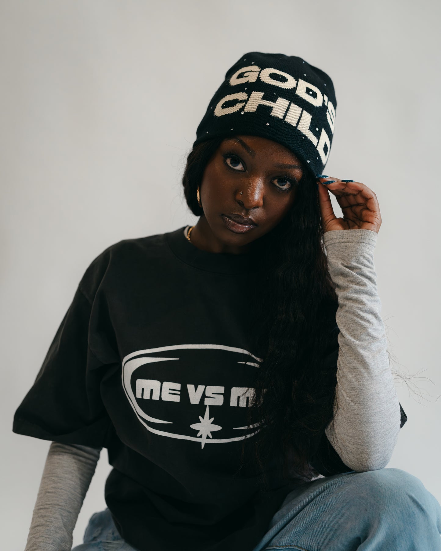 “GOD’S CHILD” CRYSTAL BEANIE
