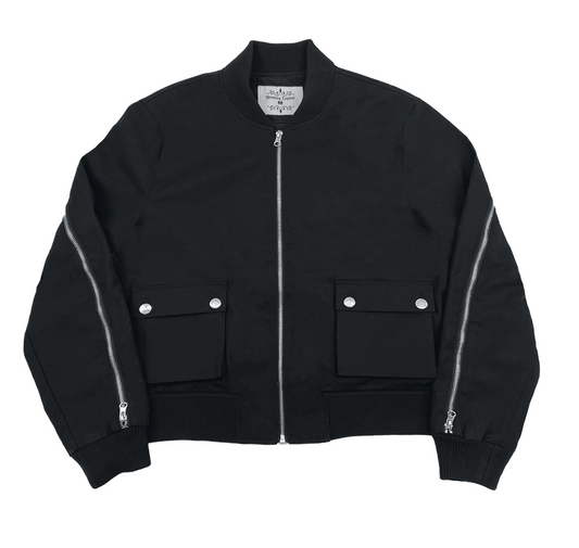 BACK ZIP BOMBER JACKET